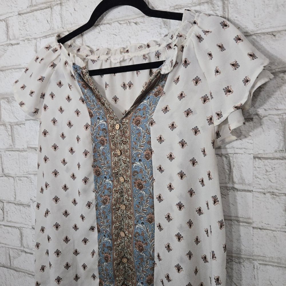 Blue Pepper‎ button down blouse - Picture 7 of 12